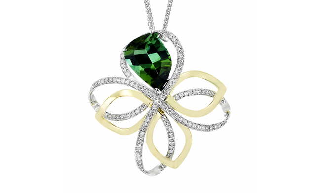 Simon G. Color Pendant 18k Gold (White, Yellow) 5.02 ct Tourmaline 0.74 ct Diamond - LP4871-18K2T