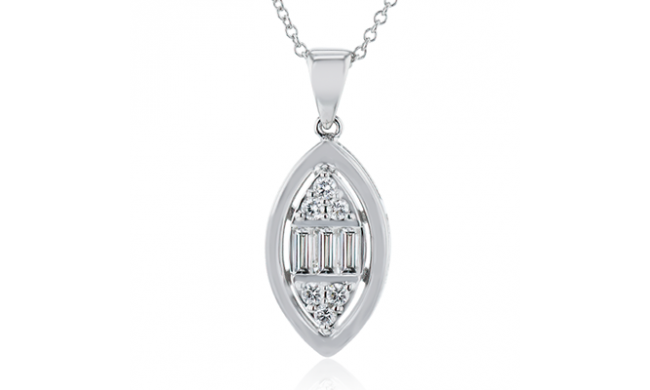 Simon G. Pendant 18k Gold (White) 0.39 ct Diamond - LP4803-18K