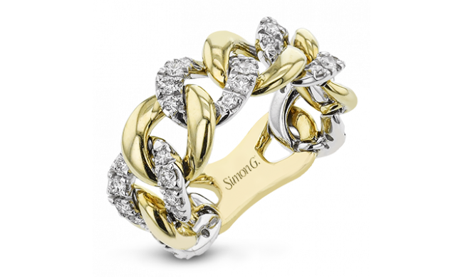 Simon G. Right Hand Ring 18k Gold (White, Yellow) 0.64 ct Diamond - LR2992-18K2T