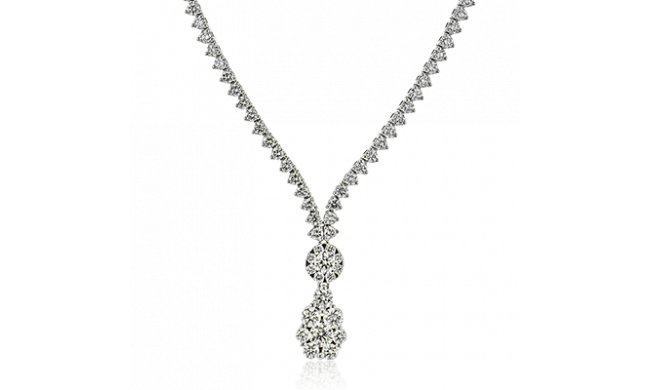 Simon G. Necklace 18k Gold (White) 4.55 ct Diamond - LP4575-A-18KW