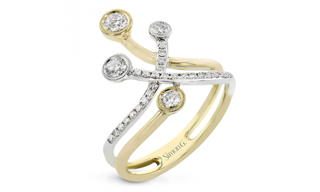 Simon G. Right Hand Ring 18k Gold (White, Yellow) 0.44 ct Diamond - LR2963-18K