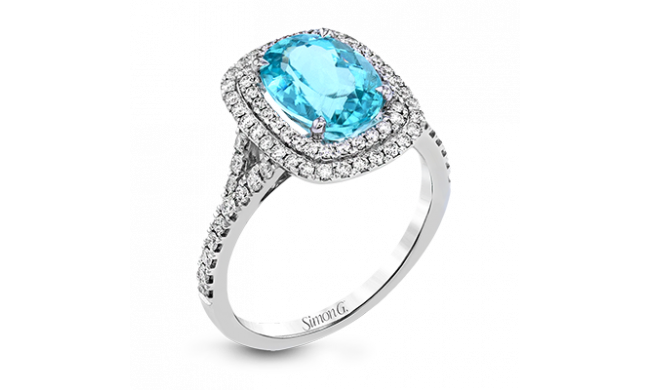 Simon G. Color Ring 18k Gold (White) 2.48 ct Paraiba Tourmaline 0.55 ct Diamond - MR2738-18K-S