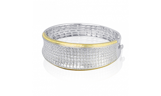 Simon G. Bangle 18k Gold (White, Yellow) 19.65 ct Diamond - MB1459-18K