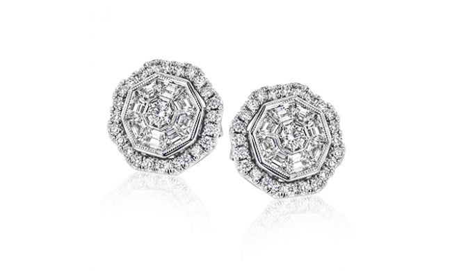 Simon G. Earring 18k Gold (White) 1.78 ct Diamond - LE4564-18K