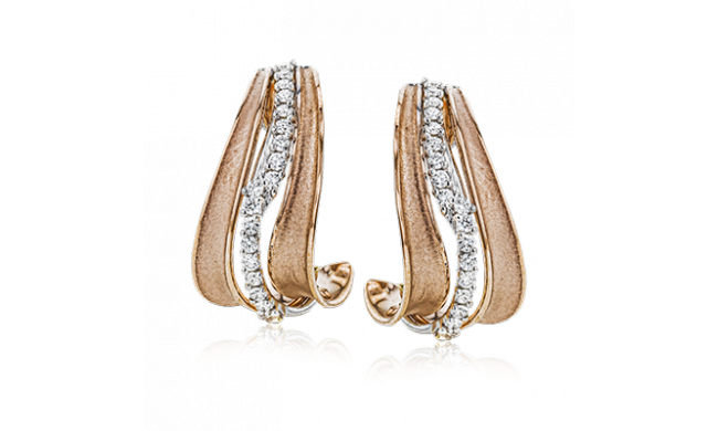 Simon G. Earring 18k Gold (Rose, White) 0.27 ct Diamond - NE187-18K