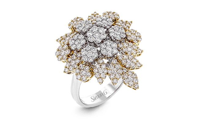 Simon G. Right Hand Ring 18k Gold (White, Yellow) 2.06 ct Diamond - LR1044-18K