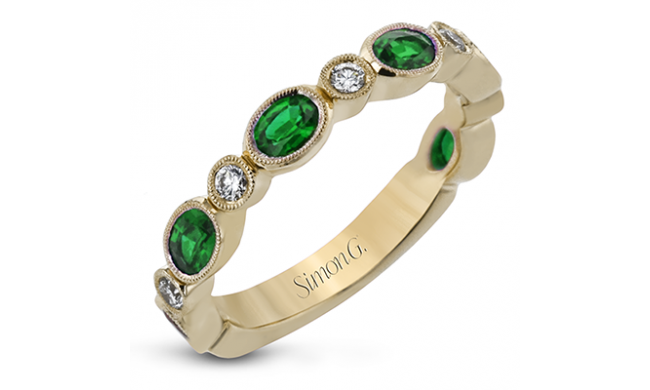 Simon G. Color Ring 18k Gold (Yellow) 0.9 ct Emerald 0.16 ct Diamond - LR2461-Y-18K