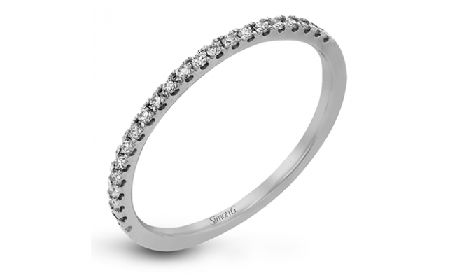 Simon G. 18k White Gold Round Cut Wedding Band - LR2835-W-18KB