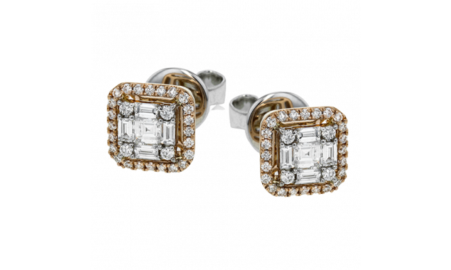 Simon G. Earring 18k Gold (Rose, White) 0.41 ct Diamond - LE4452-18K