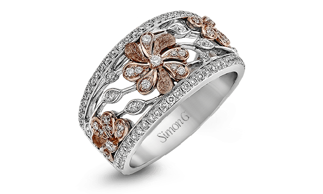 Simon G. Right Hand Ring 18k Gold (Rose, White) 0.53 ct Diamond - DR312-18K