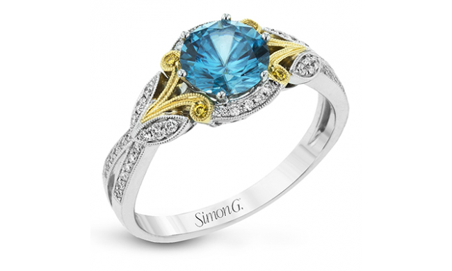 Simon G. Color Ring 18k Gold (White, Yellow) 3.11 ct Zircon 0.29 ct Diamond - TR629-A-18K-S