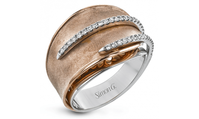 Simon G. Right Hand Ring 18k Gold (Rose, White) 0.27 ct Diamond - LR2329-18K
