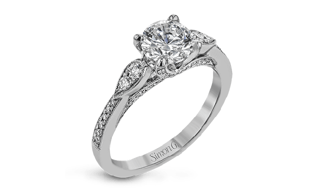 Simon G. 0.32 ctw 18k White Gold Round Cut Engagement Ring - TR714-W-18KS