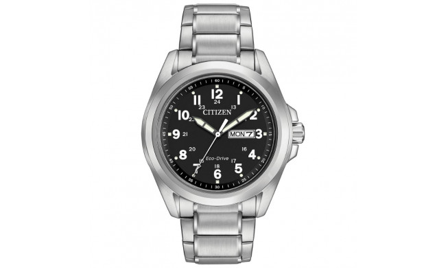 CITIZEN Eco-Drive Weekender Garrison Mens Watch Stainless Steel - AW0050-82E