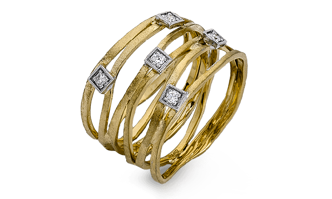 Simon G. Right Hand Ring 18k Gold (White, Yellow) 0.09 ct Diamond - MR2260-18K