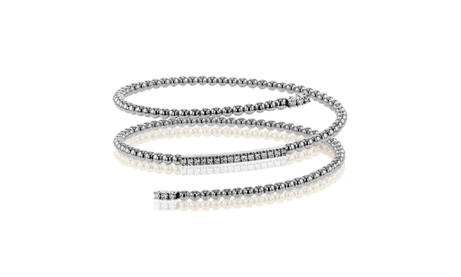 Simon G. Bangle 18k Gold (White) 0.42 ct Diamond - LB2166-18K