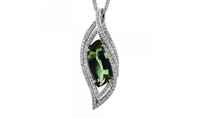 Simon G. Color Pendant 18k Gold (White) 3.27 ct Tourmaline 0.58 ct Diamond - LP4878-18KW