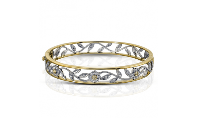 Simon G. Bangle 18k Gold (White, Yellow) 0.92 ct Diamond - MB1151-18K