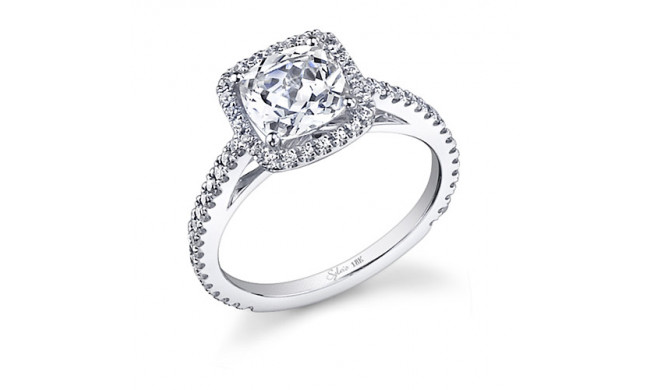 0.29tw Semi-Mount Engagement Ring With 1ct Round/Cushion Halo *1/2 - sy590 rch