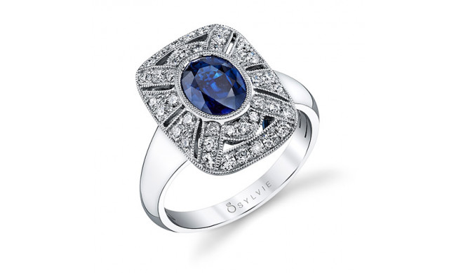 2.08tw Semi-Mount Engagement Ring With 1.51ct Oval Blue Sapphire - s1228 sapph