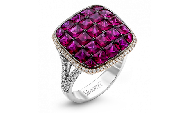 Simon G. Color Ring 18k Gold (Rose, White) 5.09 ct Ruby 0.45 ct Diamond - MR2359-18K