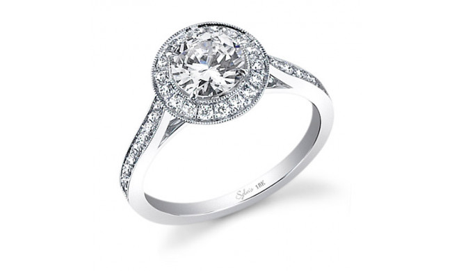 0.35tw Semi-Mount Engagement Ring With  3/4ct Round Head - sy310