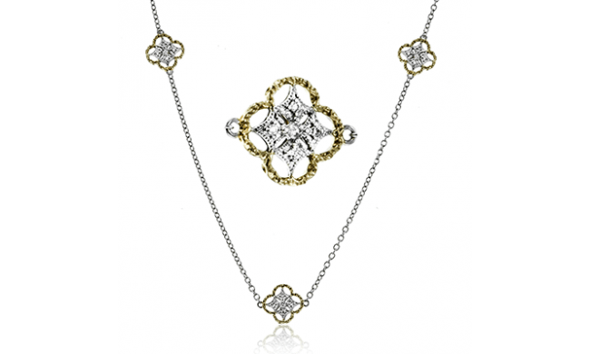 Simon G. Necklace 18k Gold (Rose, White) 0.18 ct Diamond - LP4553-18K