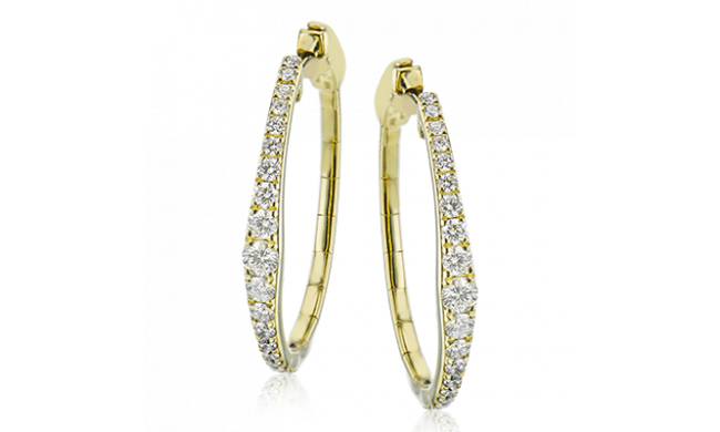 Simon G. Hoop Earring 18k Gold (Yellow) 0.97 ct Diamond - LE4650-Y-18KY