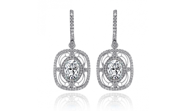 Simon G. Color Earring 18k Gold (White) 1 ct Diamond - TE222-18K