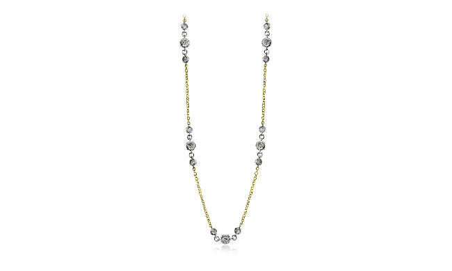 Simon G. Necklace 18k Gold (White, Yellow) 1 ct Diamond - CH112-Y-18K