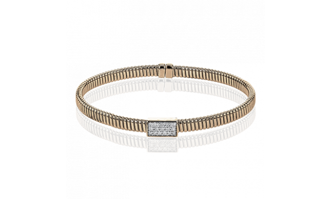 Simon G. Bangle 18k Gold (Rose, White) 0.24 ct Diamond - LB2383-R-18KWR