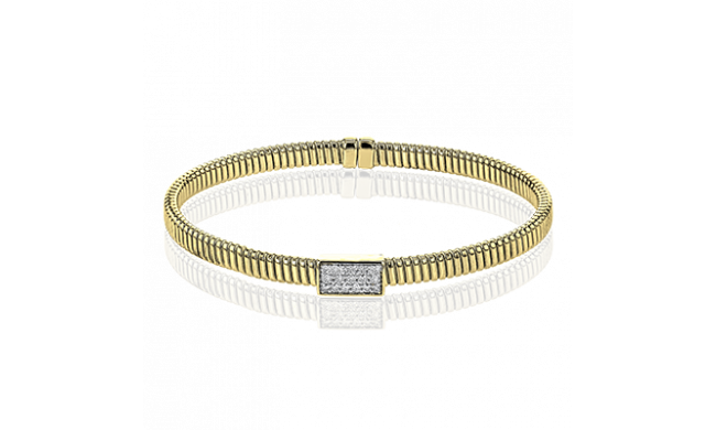 Simon G. Bangle 18k Gold (White, Yellow) 0.24 ct Diamond - LB2383-Y-18K2T