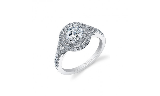 0.44tw Semi-Mount Engagement Ring With 1ct Round Head - s1100 rrh