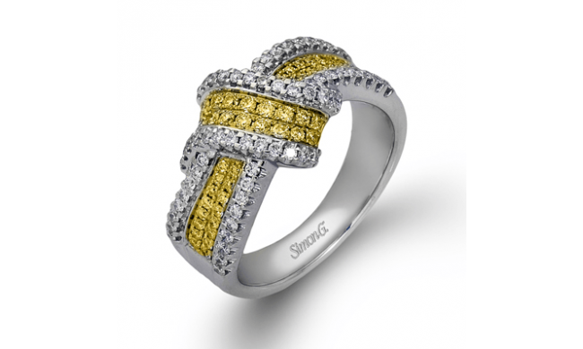 Simon G. Right Hand Ring 18k Gold (White, Yellow) 0.72 ct Diamond - MR1428-18KWY