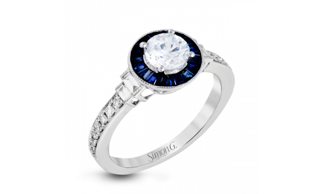 Simon G. 18k White Gold Diamond Engagement Ring - LR1029