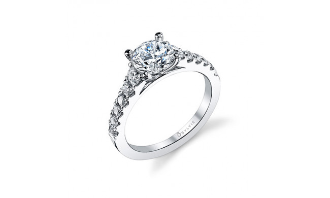0.60tw Semi-Mount Engagement Ring With 1.25ct Round Head - s1127