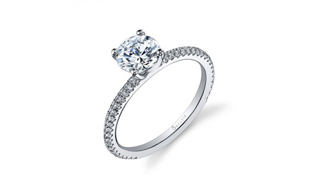 0.30tw Semi-Mount Engagement Ring With 1ct Round Head - sy131