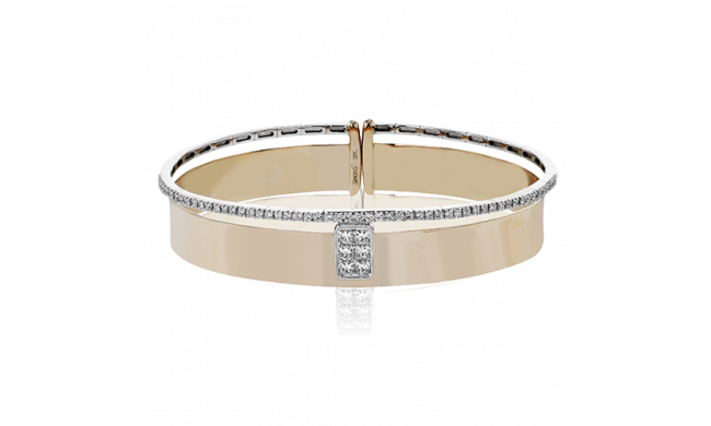 Simon G. Bangle 18k Gold (Rose, White) 0.82 ct Diamond - LB2405-18KWR