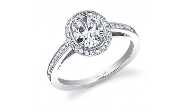 0.33tw Semi-Mount Engagement Ring With 7X5 Oval Head - sy285