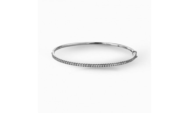 Simon G. 18k White Gold Diamond Bangle Bracelet - MB1432