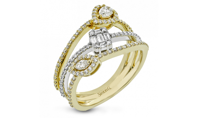 Simon G. Right Hand Ring 18k Gold (White, Yellow) 0.69 ct Diamond - LR2304-18K