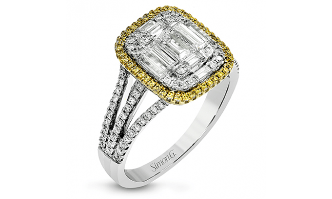 Simon G. Right Hand Ring 18k Gold (White, Yellow) 1.1 ct Diamond - MR2627-18K-SWY