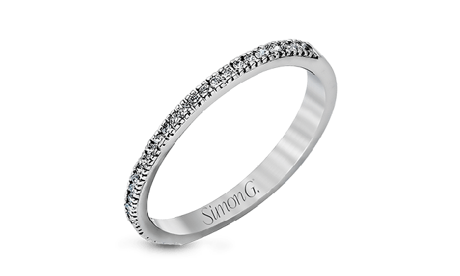 Simon G. 0.46 ctw 18k White Gold Round Cut Wedding Band - MR1842-A-W-18KB