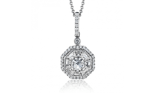 Simon G. Pendant 18k Gold (White) 1.17 ct Diamond - MP2021-A-18K