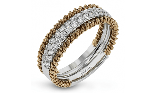 Simon G. Right Hand Ring 18k Gold (Rose, White) 0.49 ct Diamond - LR1067-18K