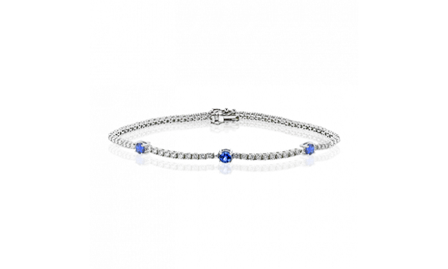 Simon G. Color Bracelet 18k Gold (White) 0.65 ct Sapphire 0.59 ct Diamond - LB2219-A-18K