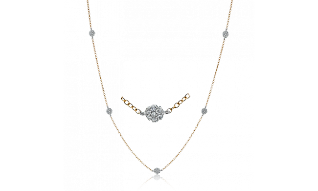 Simon G. Necklace 18k Gold (Rose, White) 0.57 ct Diamond - CH119-R-18K