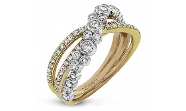Simon G. Right Hand Ring 18k Gold (Rose, White, Yellow) 0.73 ct Diamond - DR361-18K