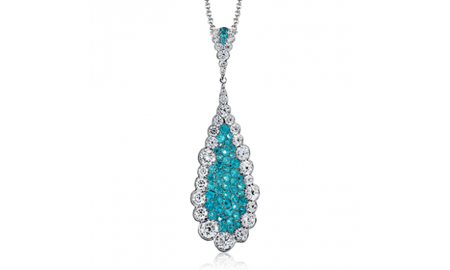 Simon G. Color Pendant Platinum (White) 0.47 ct Paraiba Tourmaline 1.07 ct Diamond - LP4311-A-PT