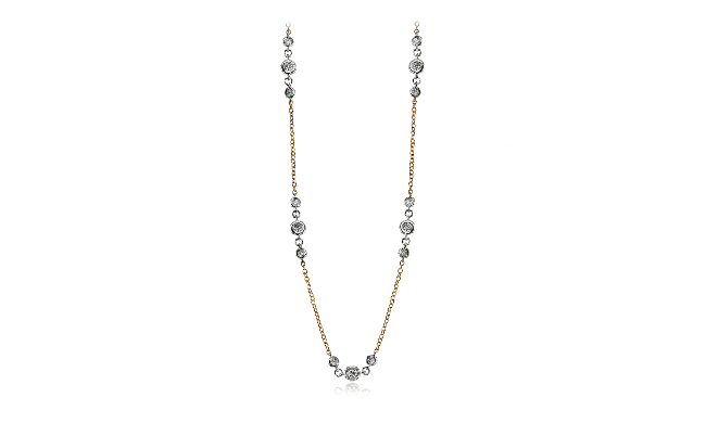 Simon G. Necklace 18k Gold (Rose, White) 0.98 ct Diamond - CH112-18K